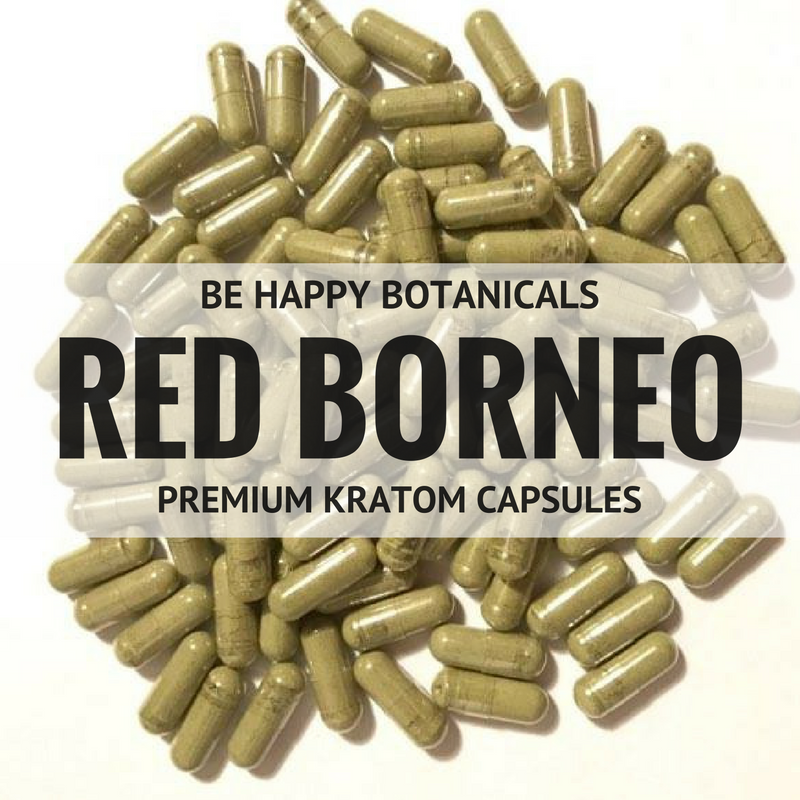 Be Happy Botanicals, Premium Red Borneo Capsules [Kratom, Supplements, & Botanicals]