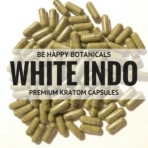 Be Happy Botanicals, Premium White Indo Capsules [Kratom, Supplements, & Botanicals]